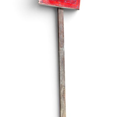 Sale Photo Thumbnail #82: 1956 STOP No Trespassing Sign on Stake