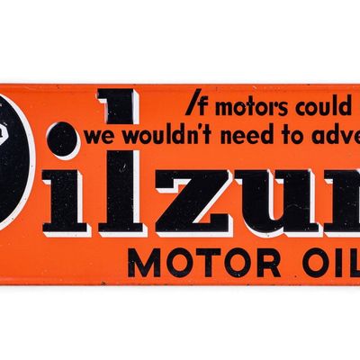 Sale Photo Thumbnail #7: Early Oilzum Motor Oil Enameled Sign