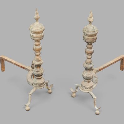 Sale Photo Thumbnail #338: Pair of Antique-Style Andirons