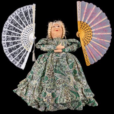 Sale Photo Thumbnail #304: Vintage Russian Babushka Teapot Warmer Doll, Fans