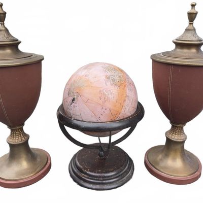 Sale Photo Thumbnail #384: Antique Style Urns & Globe