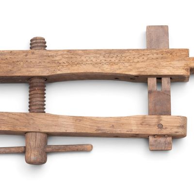 Sale Photo Thumbnail #84: Large Wooden Screw Press w/ Hand-Turned Screw