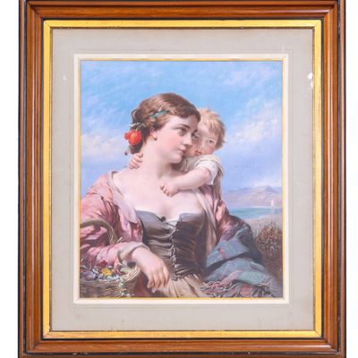Sale Photo Thumbnail #274: Mother and Son J.J. Hill Lithograph by M.H. Long