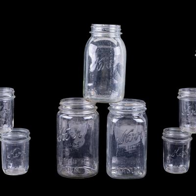 Sale Photo Thumbnail #116: Kerr Glass Mason Jars Set of 15, Assorted Sizes