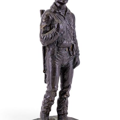 Sale Photo Thumbnail #212: Bronze Soldier Security Police Sculpture