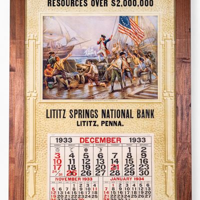 Sale Photo Thumbnail #62: 1933 Lititz Springs National Bank Calendar