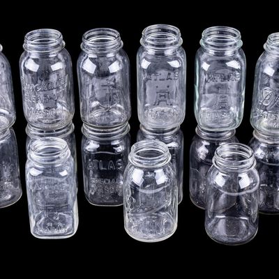 Sale Photo Thumbnail #181: Vintage Glass Canning Mason Jars