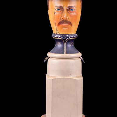 Sale Photo Thumbnail #236: Bill Tait Wood Figure of T. Roosevelt