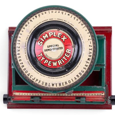 Sale Photo Thumbnail #162: Simplex Typewriter Model C w/ OG Box