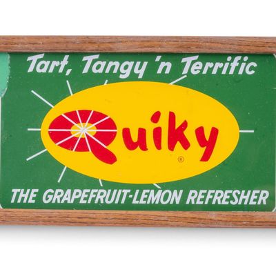 Sale Photo Thumbnail #124: Quicky Beverage Paper Sign, Framed