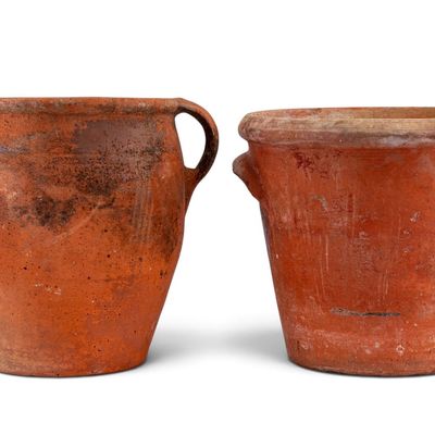 Sale Photo Thumbnail #95: 2 Red Clay Handled Pots