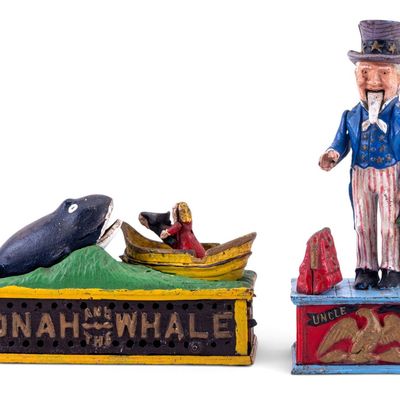 Sale Photo Thumbnail #231: Mechanical Banks Jonah & the Whale & Uncle Sam