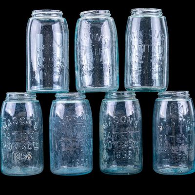 Sale Photo Thumbnail #112: Mason's Jars & Ball Perfect Mason Jars Lot (9pcs)