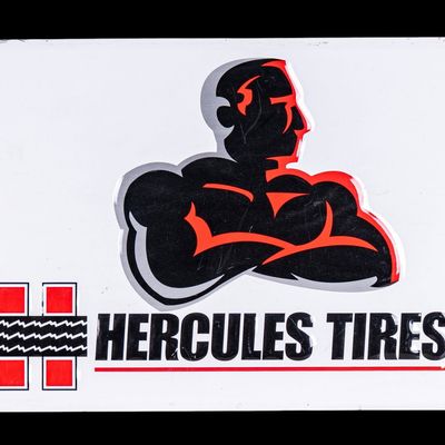 Sale Photo Thumbnail #27: Hercules Tire Metal Trade Sign