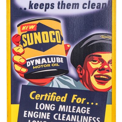 Sale Photo Thumbnail #28: Sunoco Oil Vintage Trade Sign