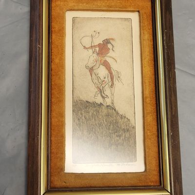 Sale Photo Thumbnail #6: Mary Lehman artist proof Buffalo Hunter
