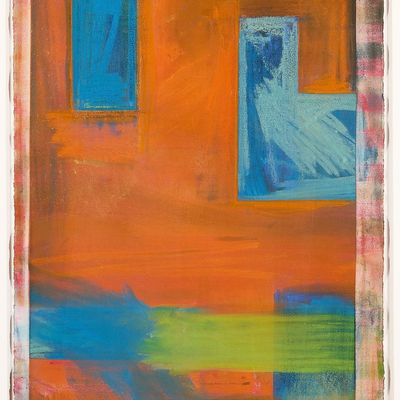 James Biederman Abstract Oil Pastel Drawing