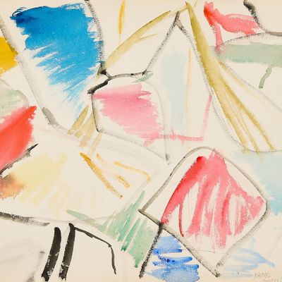 Hugh Kappel Abstract Watercolor Painting 1951