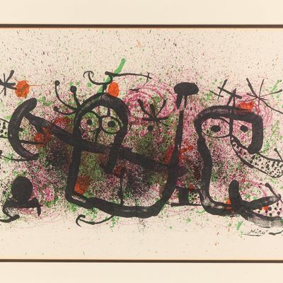 Joan Miro "Ma de Proverbis" Abstract Lithograph