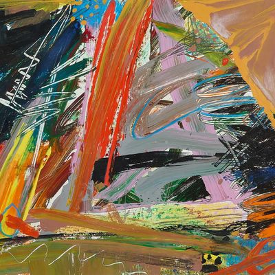 Lucinda Parker "Bonfire" AbEx Painting 1977