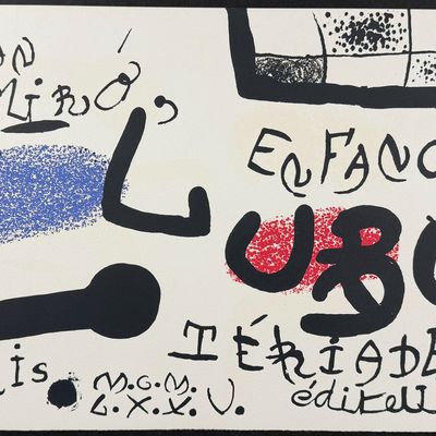 Sale Photo Thumbnail #78: Miro, Signed, Rare - Illustration of the Childhood of Ubu
