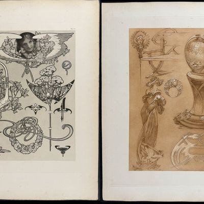 Sale Photo Thumbnail #83: Mucha, Folio - Pair of Lithographs of Design, Decor, Accessories