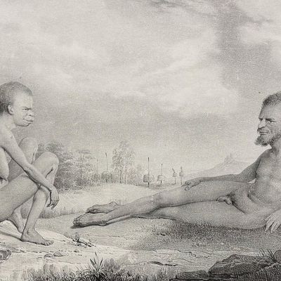 Sale Photo Thumbnail #11: Dumont D'Urville, Australia - Natives of Tasmania, Australia; Indigenes des Deux Sexes (Van Diemen)