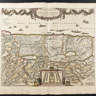 Sale Photo Thumbnail #56: De Wit - Map of the Holy Land