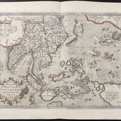 Sale Photo Thumbnail #60: Ortelius, pub. 1587 - Map of the East Indies