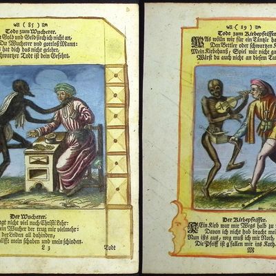 Sale Photo Thumbnail #34: Merian - Pair of Dance of Death Engravings