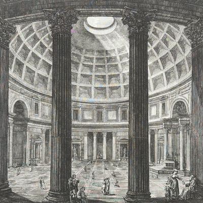 Sale Photo Thumbnail #36: Rossini - Pantheon - Veduta dell'Interno del Panteon di Marco Agrippa