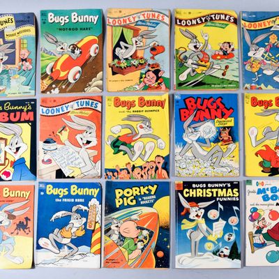 Sale Photo Thumbnail #327: 15 Dell Publishing Co. Paper Comic Books Featuring Bugs Bunny and Looney Tunes