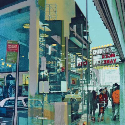 Sale Photo Thumbnail #313: C. J. Yao Serigraph Photorealist City Scene 1980