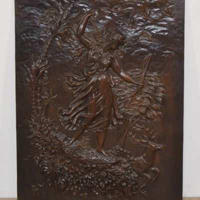Sale Photo Thumbnail #372: Diana the Huntress Cast Iron Fireplace Panel
