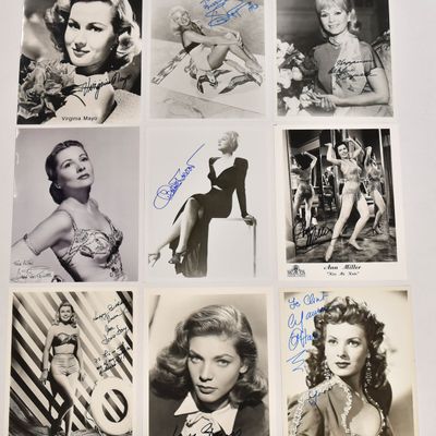 Sale Photo Thumbnail #118: 9 Autographed Silver Gelatin Photographs of Old Hollywood Actresses
