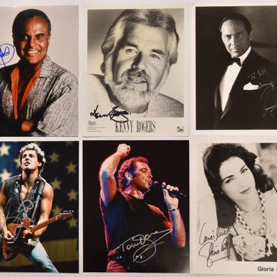Sale Photo Thumbnail #161: 6 Bruce Springsteen and Harry Belafonte Signed Photographs