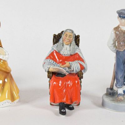 Sale Photo Thumbnail #233: Group of 5 Royal Doulton and Royal Copenhagen Porcelain Figurines