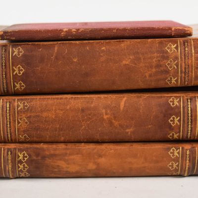 Sale Photo Thumbnail #358: Group of 4 Early 20th Century Leather Bound Italian History Manuscripts and Virgil Translation