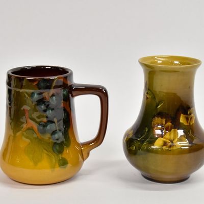 Sale Photo Thumbnail #241: 2 Rookwood Standard Glaze Vessels Steinle and Strafer