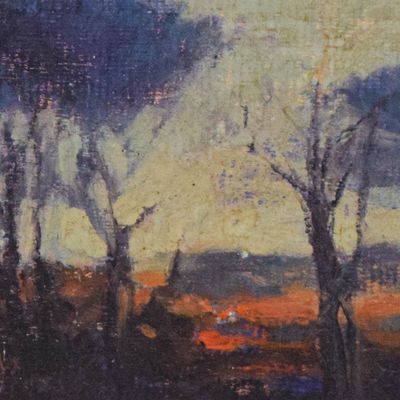 Sale Photo Thumbnail #29: Boyd Oil on Board Trees at the Ashokan