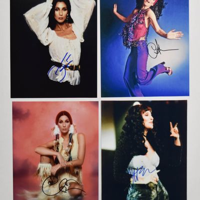 Sale Photo Thumbnail #153: 4 Autographed Cher Photographs with COA
