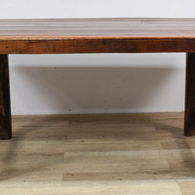 Sale Photo Thumbnail #47: Primitive Hardwood Farmhouse Table
