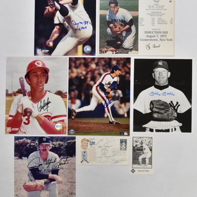 Sale Photo Thumbnail #167: 8 Signed Major League Baseball Memorabilia Items Including Mickey Mantle and Yogi Berra