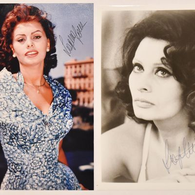 Sale Photo Thumbnail #123: 2 Sophia Loren Signed Photographs