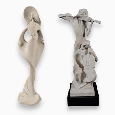 Sale Photo Thumbnail #246: Two Austin Productions Cast Plaster Sculptures