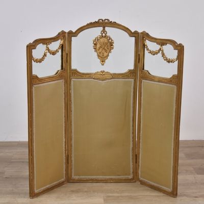 Sale Photo Thumbnail #428: Louis XVI Style Giltwood and Mirrored Folding Screen