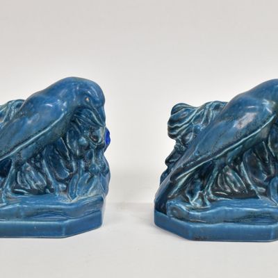 Sale Photo Thumbnail #243: Pair of Rookwood Raven Bookends William McDonald