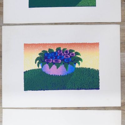 Sale Photo Thumbnail #301: Jose Claudino Group of 3 Color Lithographs