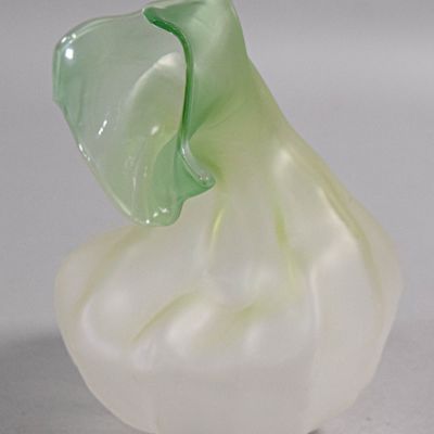 Sale Photo Thumbnail #199: Nikolas Weinstein Hand-Blown Frosted Art Glass Vase, 1995