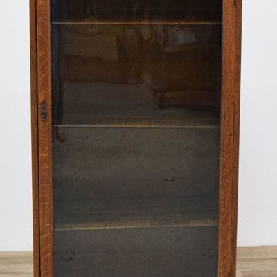 Sale Photo Thumbnail #415: American Quartersawn Oak and Bird's-Eye Maple Single-Door Bookcase